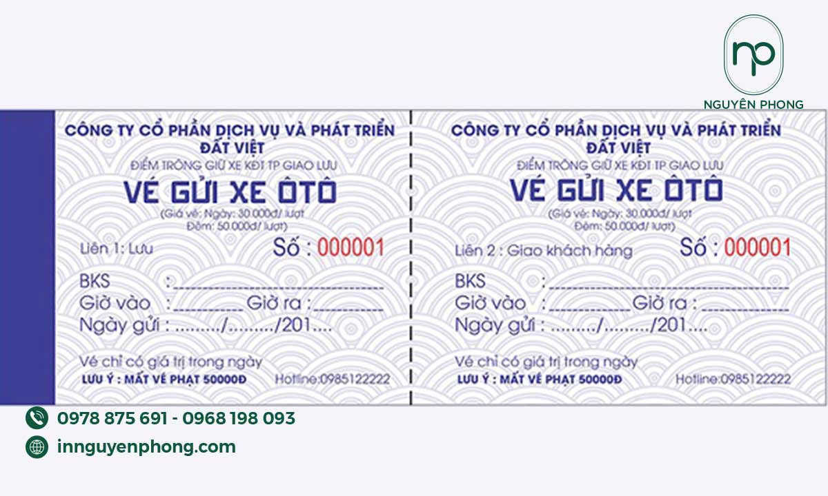 Xưởng in Nguyên Phong đặc biệt chú trọng đến chất lượng vé xe được đặt in